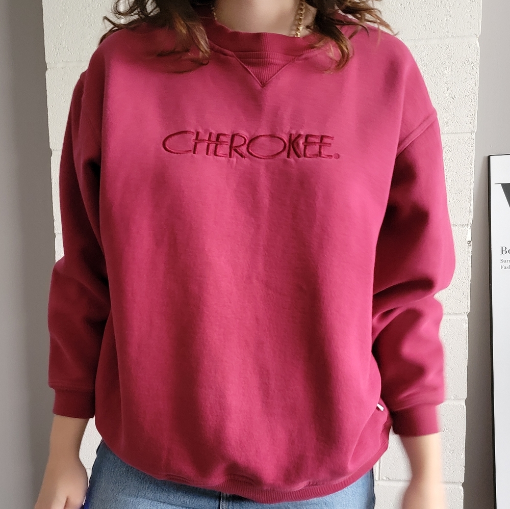 Cherokee Vintage Red Sweatshirt Embroidered